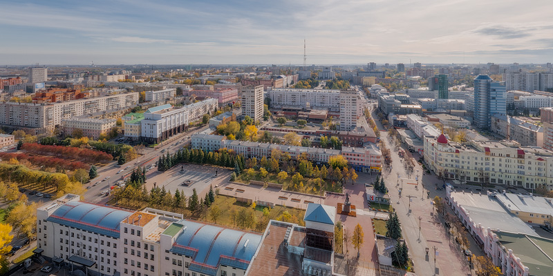 Вид на Челябинск со здания ''Челябинск-СИТИ''