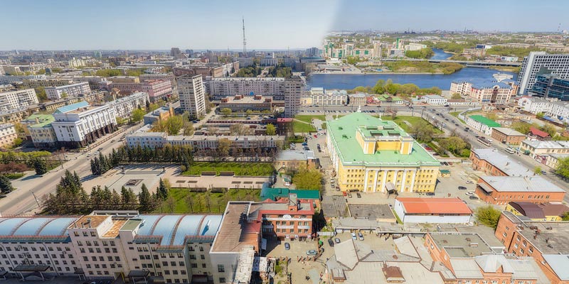 Gigapixel panoramas Chelyabinsk city